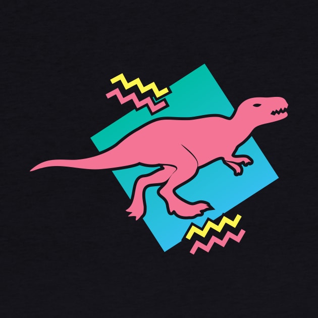 Retro 90s Aesthetic Vaporwave Dinosaur by MeatMan